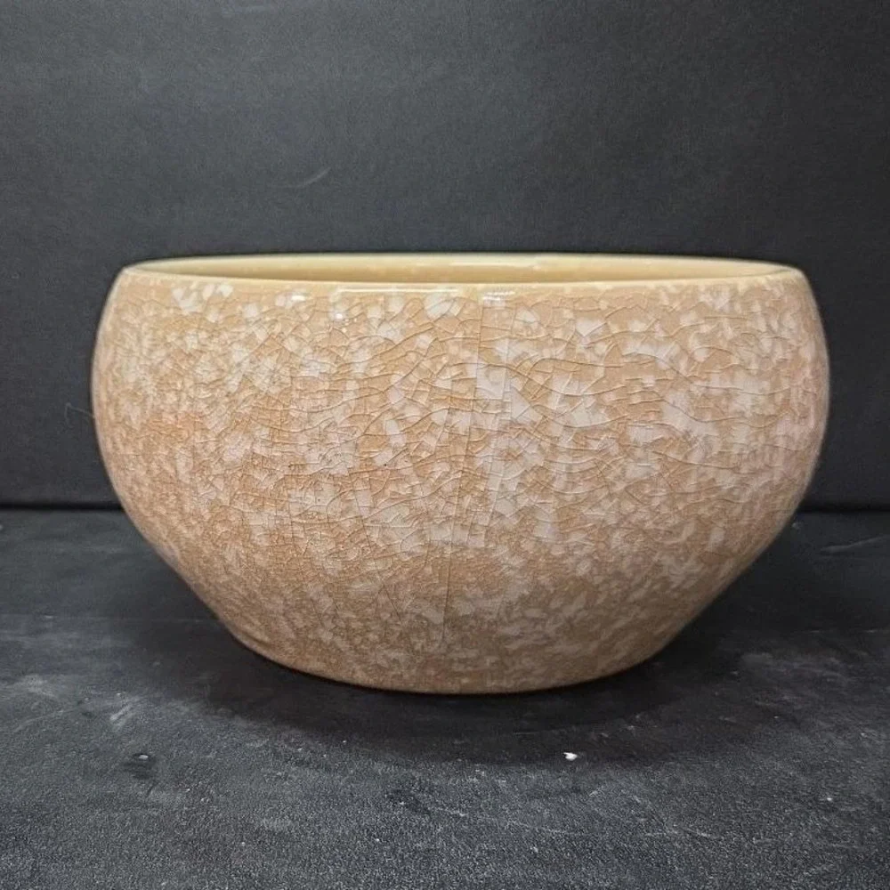 WoodWick Island Coconut Speckled Bowl, Empty Ceramic‎ Candle Vessel, Pottery